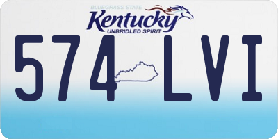 KY license plate 574LVI