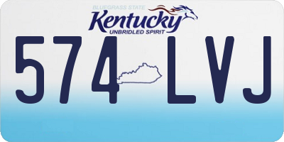 KY license plate 574LVJ