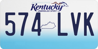 KY license plate 574LVK