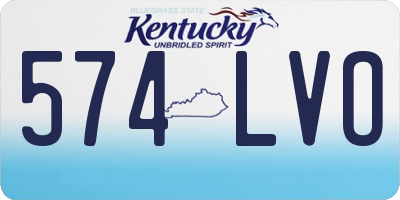 KY license plate 574LVO