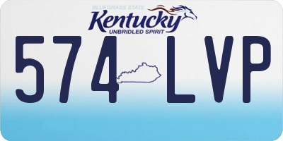 KY license plate 574LVP