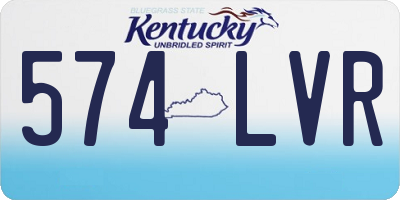 KY license plate 574LVR