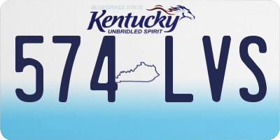 KY license plate 574LVS