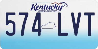 KY license plate 574LVT