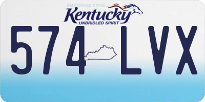 KY license plate 574LVX