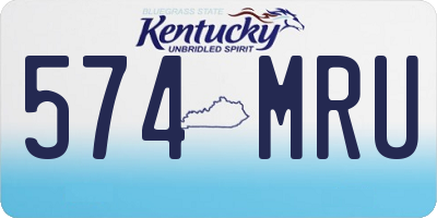 KY license plate 574MRU