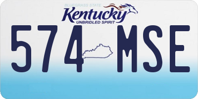 KY license plate 574MSE