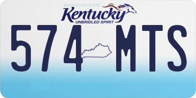 KY license plate 574MTS