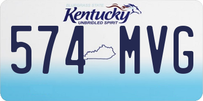 KY license plate 574MVG
