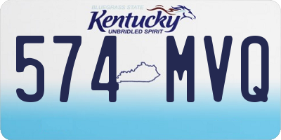 KY license plate 574MVQ