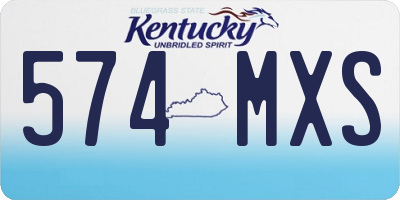 KY license plate 574MXS