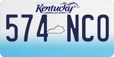 KY license plate 574NCO