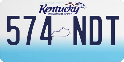 KY license plate 574NDT