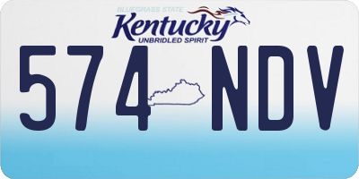 KY license plate 574NDV