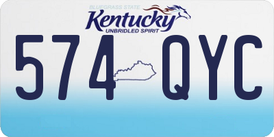 KY license plate 574QYC