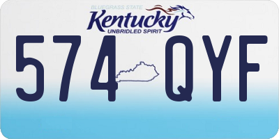 KY license plate 574QYF