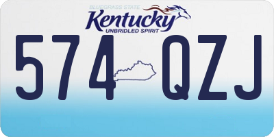 KY license plate 574QZJ