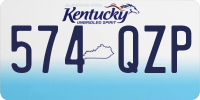 KY license plate 574QZP