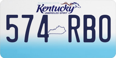 KY license plate 574RBO