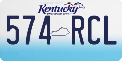 KY license plate 574RCL