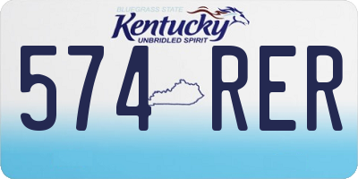 KY license plate 574RER