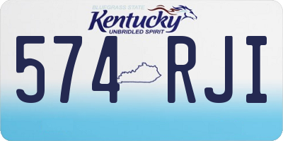 KY license plate 574RJI