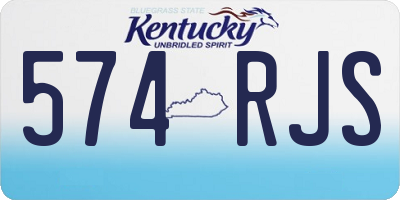 KY license plate 574RJS