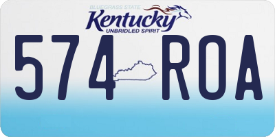 KY license plate 574ROA