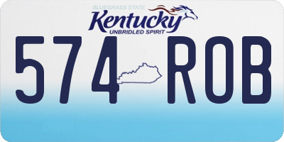 KY license plate 574ROB