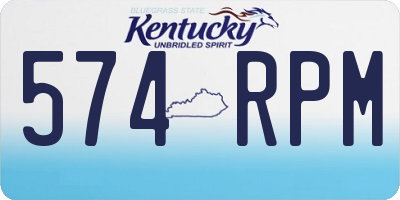 KY license plate 574RPM