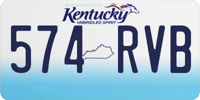 KY license plate 574RVB