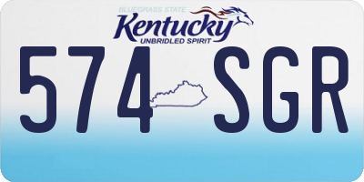 KY license plate 574SGR