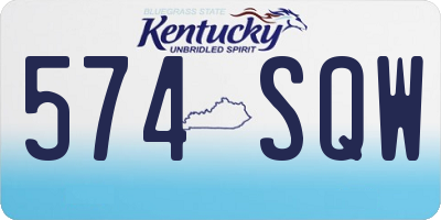 KY license plate 574SQW