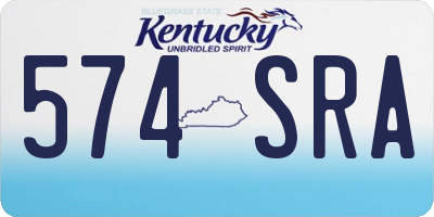 KY license plate 574SRA