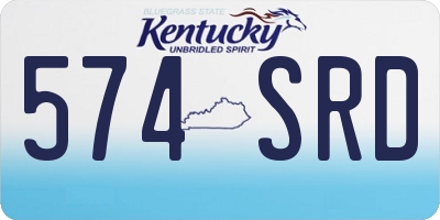 KY license plate 574SRD