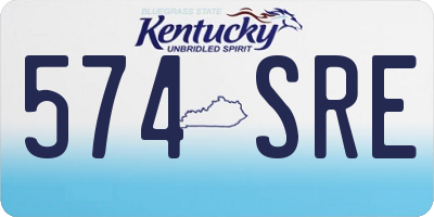 KY license plate 574SRE