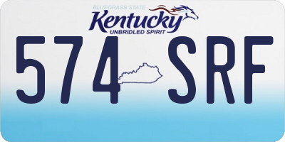 KY license plate 574SRF