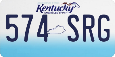 KY license plate 574SRG