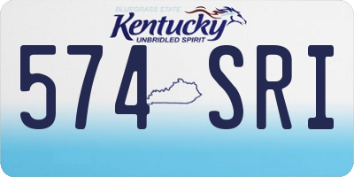 KY license plate 574SRI
