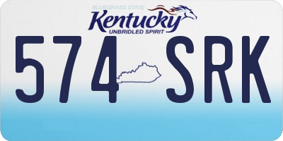 KY license plate 574SRK