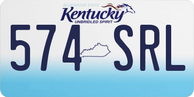 KY license plate 574SRL