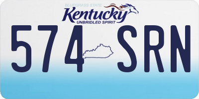 KY license plate 574SRN