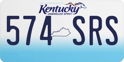 KY license plate 574SRS