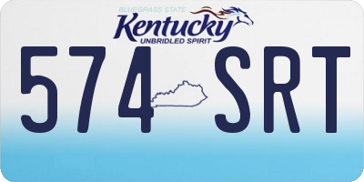 KY license plate 574SRT