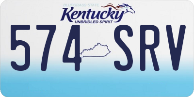 KY license plate 574SRV