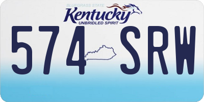 KY license plate 574SRW