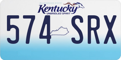 KY license plate 574SRX