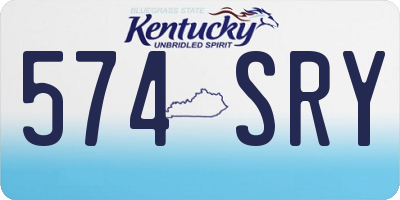 KY license plate 574SRY