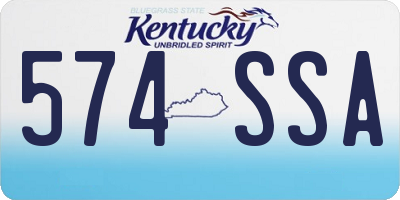 KY license plate 574SSA
