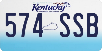 KY license plate 574SSB